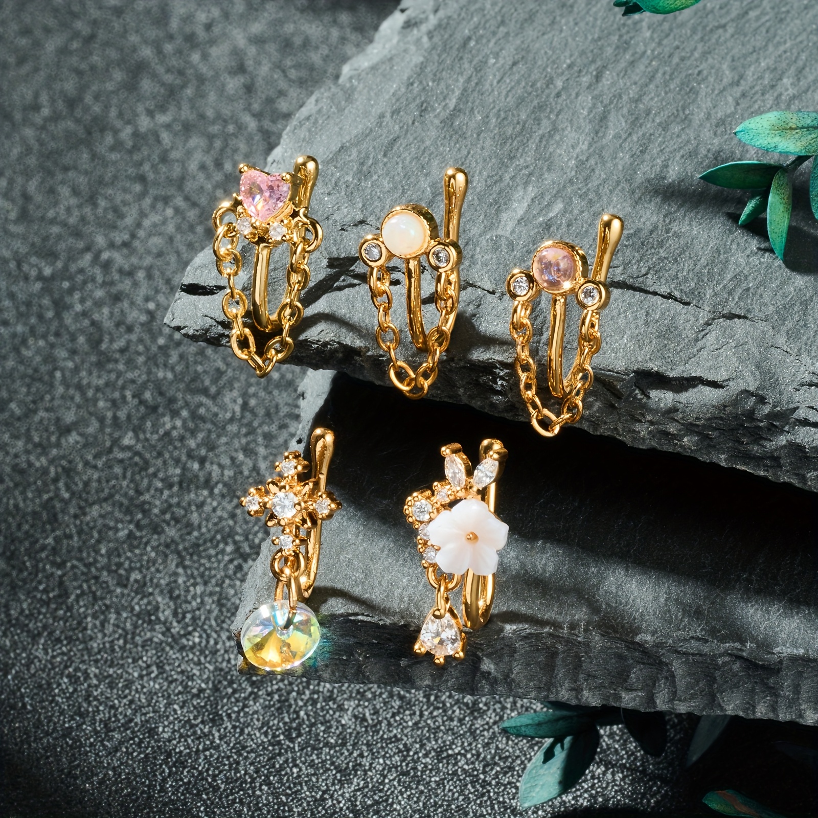 Elegant Fake Nose Ring & Clip, Unique Style for Women
